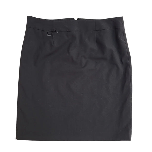 Calvin Klein Black Zipped Straight/Pencil Skirt Uk Women's Size 14 W32 EE828