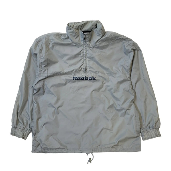 Reebok Grey Over-sized Lightweight 1/4 Zip Sports Jacket Men's uk L eu 54 H14
