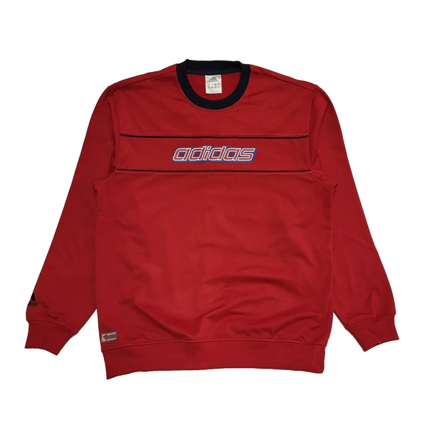 Adidas Red Crew Neck Sports Sweatshirt Men's UK S EU 46 K337