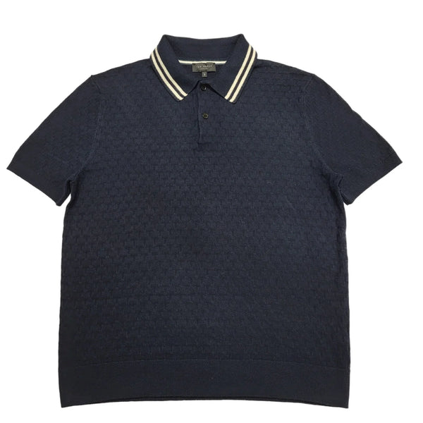 Ted Baker Navy Blue  Short Sleeve Casual Polo Uk Men's Medium BB805