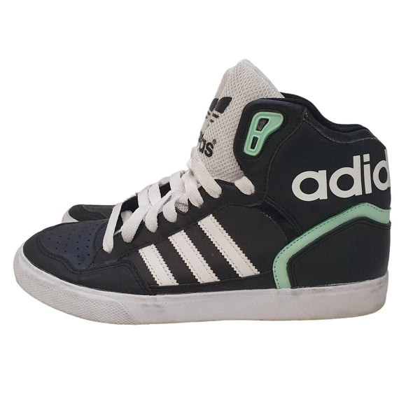 Adidas Botitas Extaball Black White Lace-Up Fabric Women's Trainers Uk 5.5