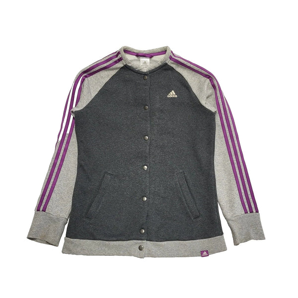 Adidas Grey Long Sleeve Sports Sweatshirt UK Women's M 12-14 K815