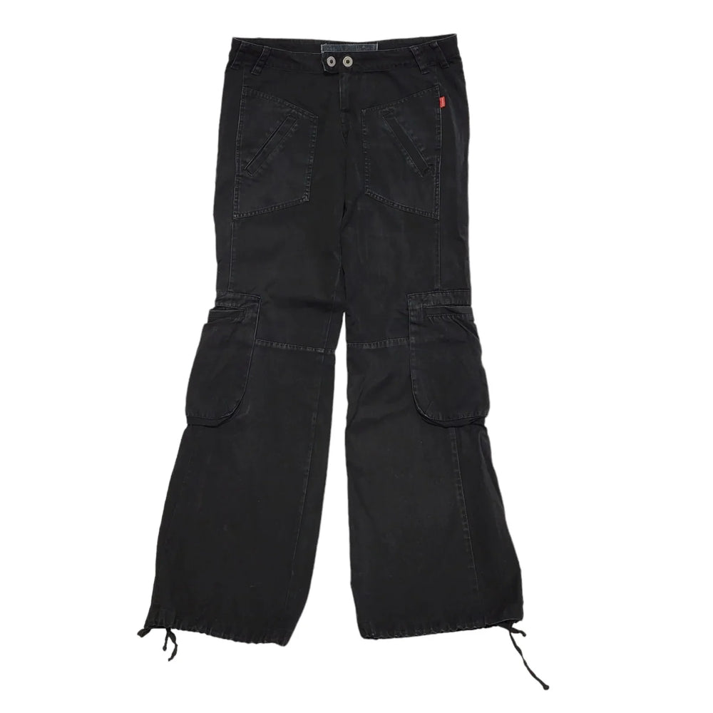 Baggy Black Cargo Pants Womens W32