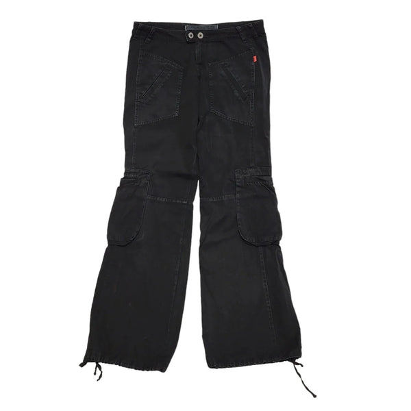 Baggy Black Cargo Pants Womens W32