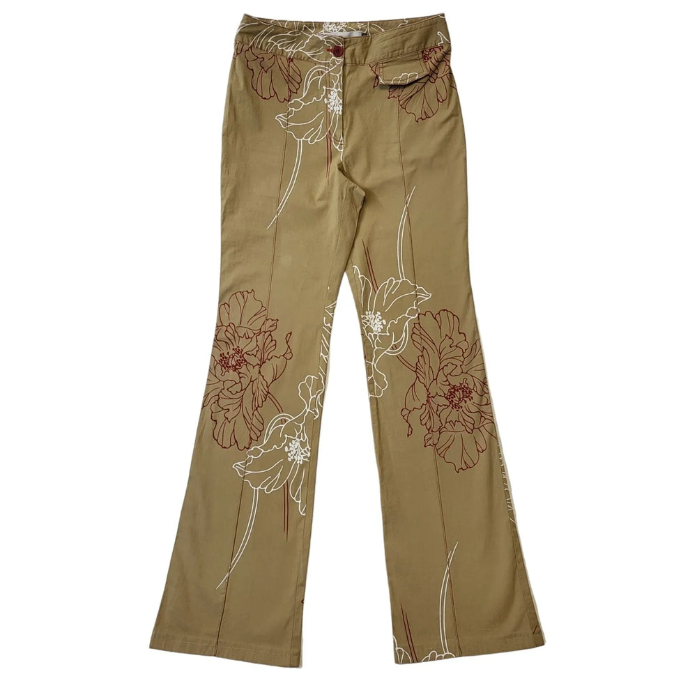 Jota Mas Ge Y2K Vintage Brown Bootcut Trousers Women's Size 12 W30 L32