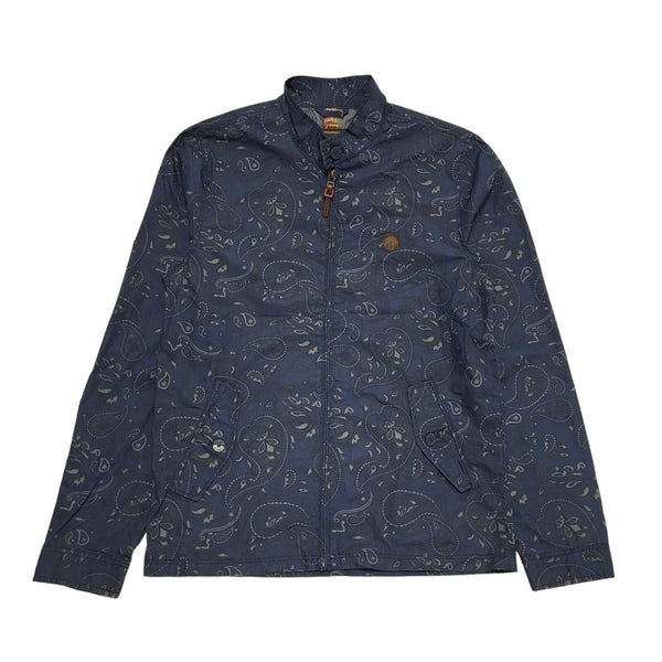 Pretty Green Navy Blue Abstract Bomber Jacket Uk Men's Size Small CC267