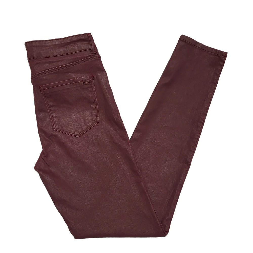 Massimo Dutti Burgundy Skinny Denim Jeans Women's UK Size 8 W26 L30 DD899
