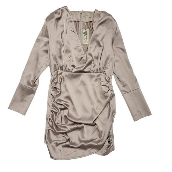 Coast Pale Pink Long Sleeve Wrap Front Tux Dress Women's BNWT UK XL 16 K920