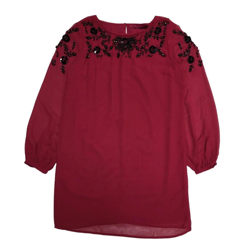 Next Pink Beaded Evening Formal Shift Dress UK Women's 14 BNWT H698