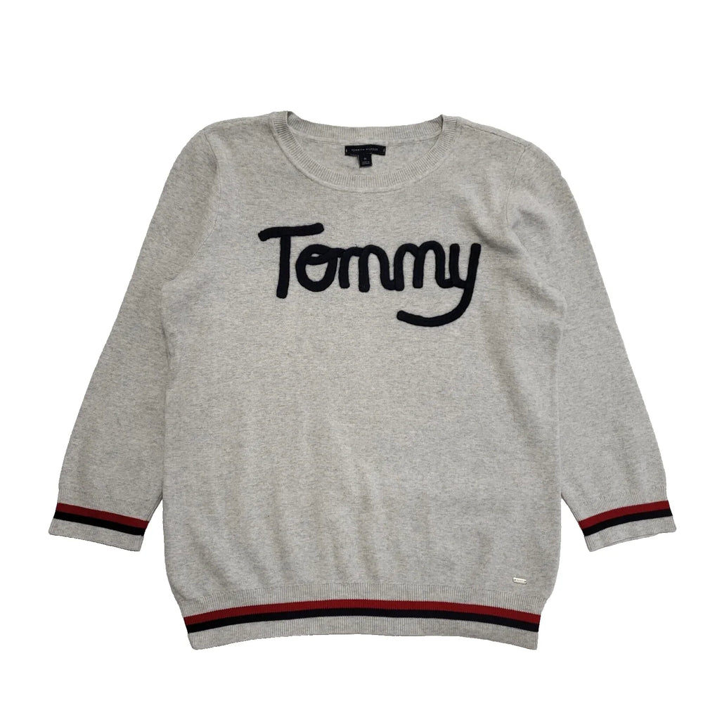 Tommy Hilfiger Grey Long Sleeve Sports Sweatshirt UK Women's Medium K152
