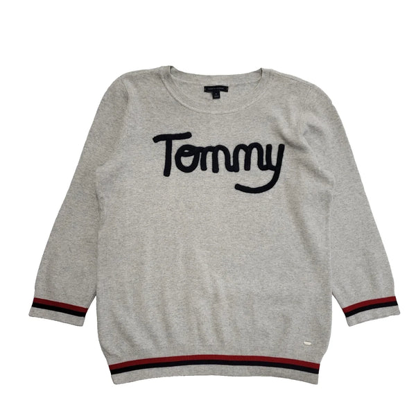 Tommy Hilfiger Grey Long Sleeve Sports Sweatshirt UK Women's Medium K152