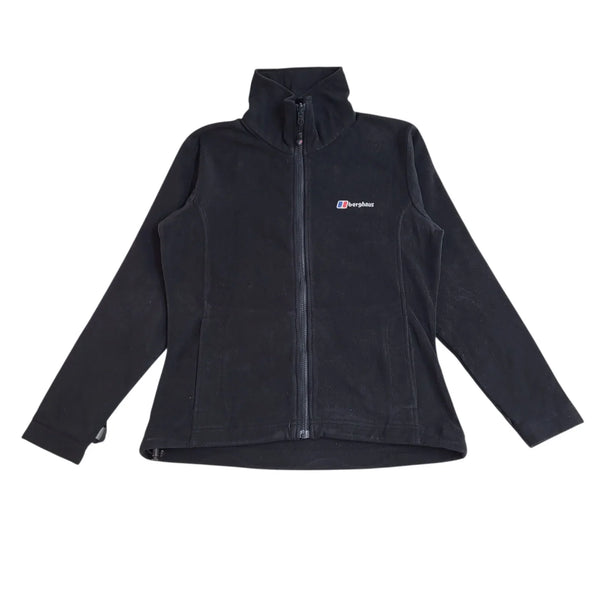 Berghaus Black Vintage Y2K Full Zip Fleece Jacket Uk Women's Size 10