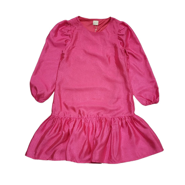 Vila Pink Virichter  Evening Flounce Dress Women's UK Size 10 Bnwt BB742