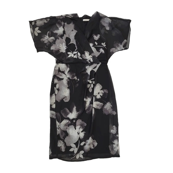 Jacques Vert Black Short Sleeve Evening Dress Uk Women's Size 12 Bnwt EE95