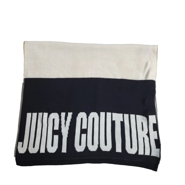 Juicy Couture White, Peach & Black Rectangle Scarf BNWT Women's 74'' X 21'' FF60
