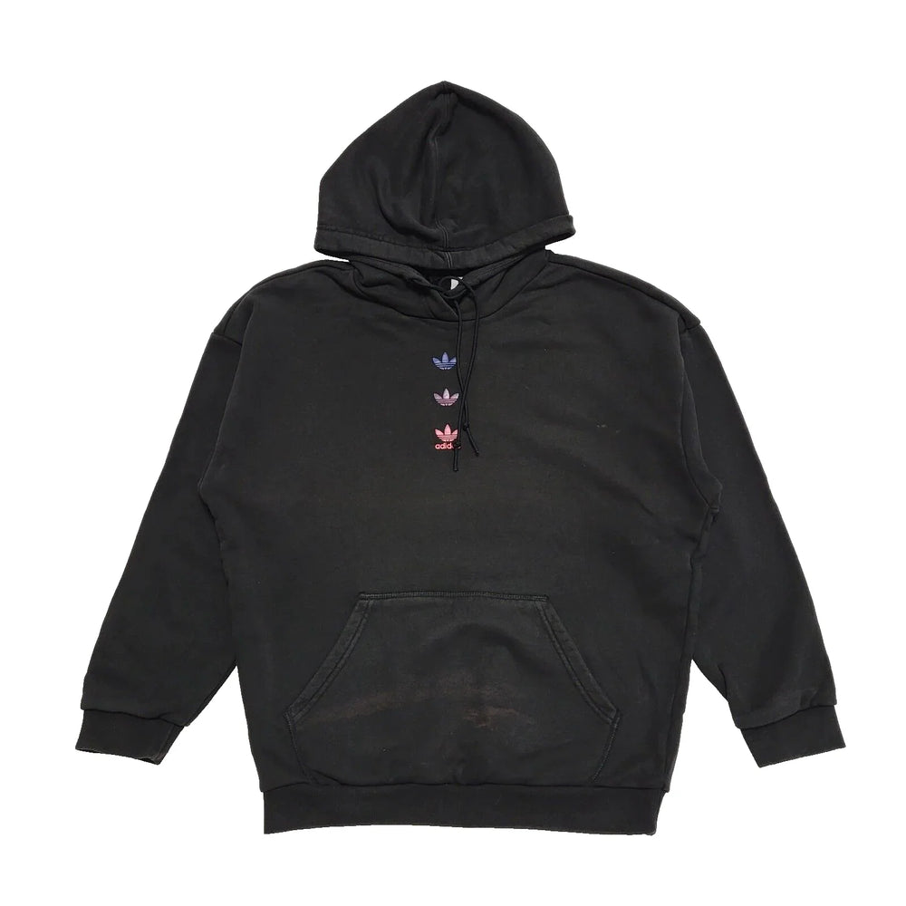 Adidas Black Drawstring Sweatshirt Hoodie Women's UK S 8 EU 36 H982