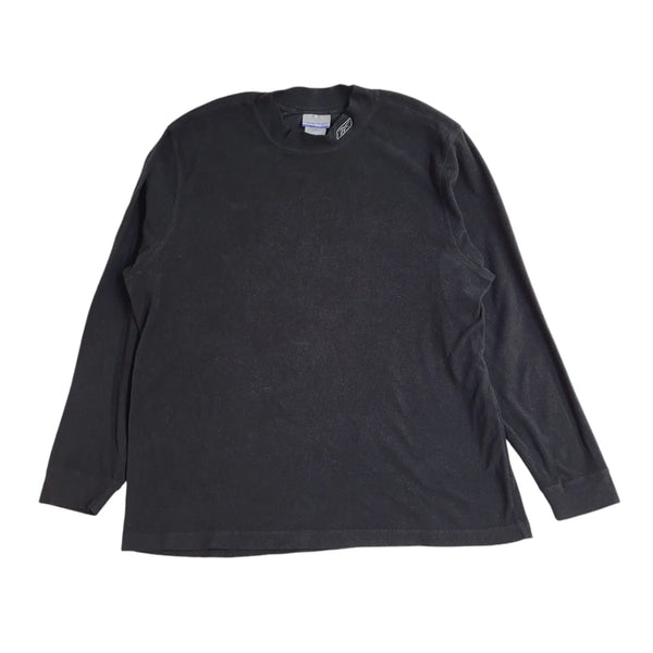 Reebok Sports Fleece Black 90s Sweatshirt Round Neck UK Men's XL