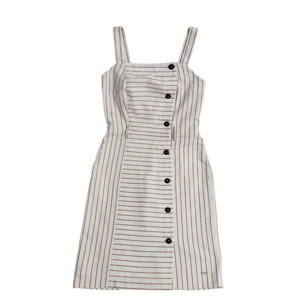 Tommy Hilfiger Y2K Red & White Striped Button Dress UK BNWT Women's Size 6