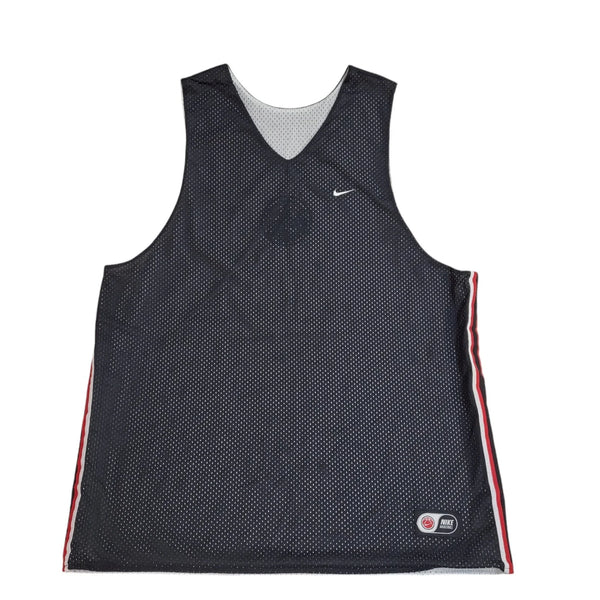 Nike White & Black Sports Sports Reversible Vest UK Men's L EE214