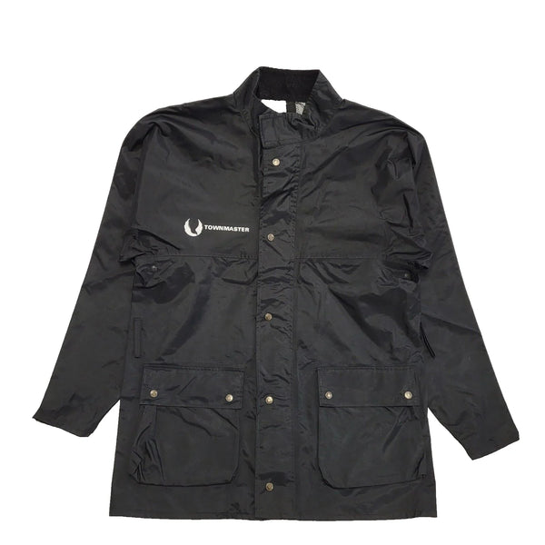 Town Master Snap Fasten Over-sized Black Jacket uk Men's Large L649