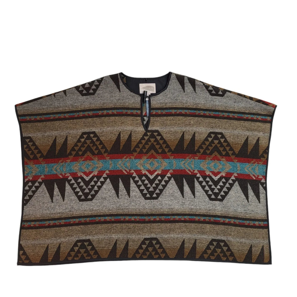 Forever21 Brown Black Red Geometric Casual Shawl Uk Women's Size XS EE323