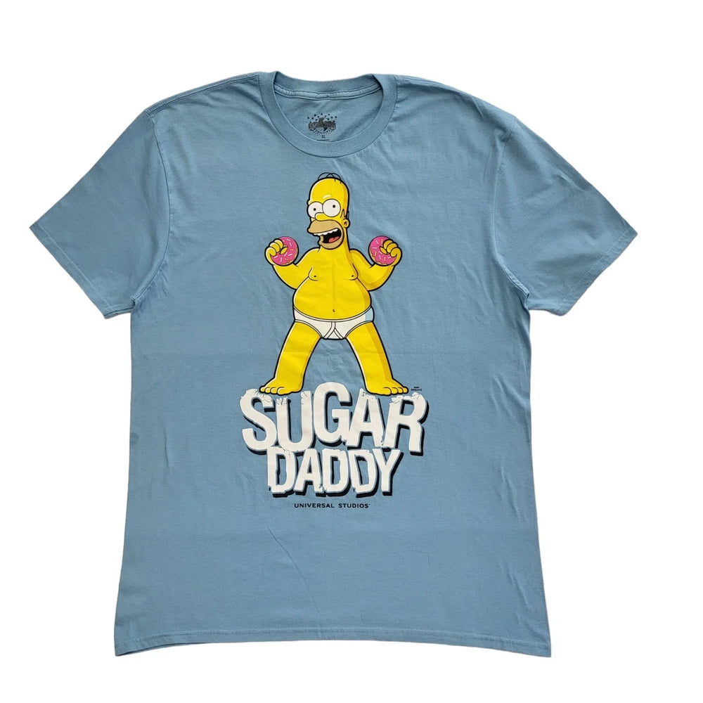 Universal Studios Vintage Y2K Blue Homer Simpson BNWT T-Shirt Mens Size XL