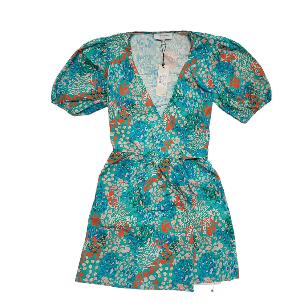 Never Fully Dressed Green Orange Skater Wrap Dress Women's UK 10 BNWT EU 38 H478