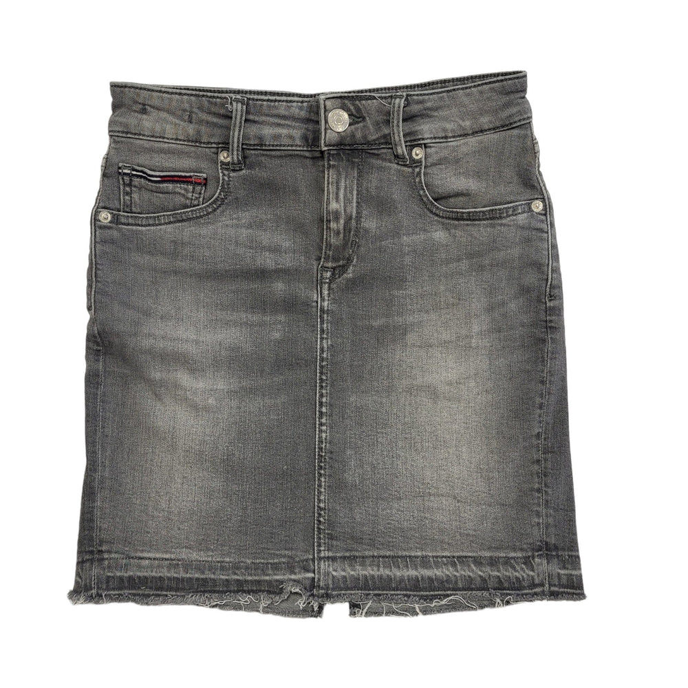 Tommy Hilfiger Vintage 90's Grey Short Denim Skirt Womens UK 6-8 W25
