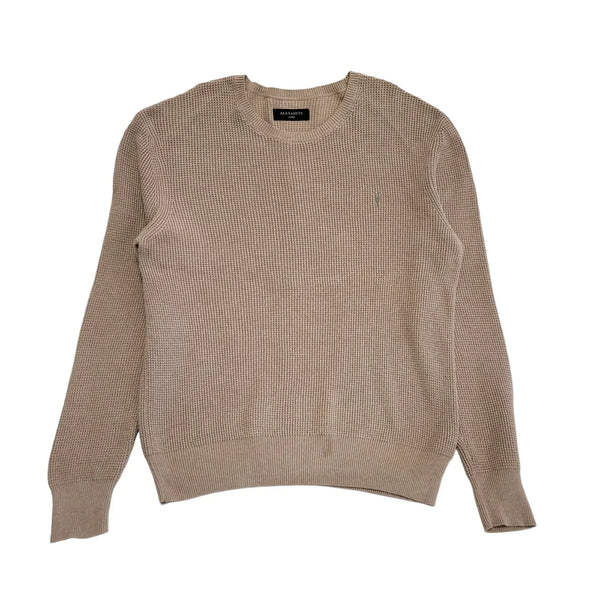 All saints Round Neck Beige Jumper Mens UK L DD491