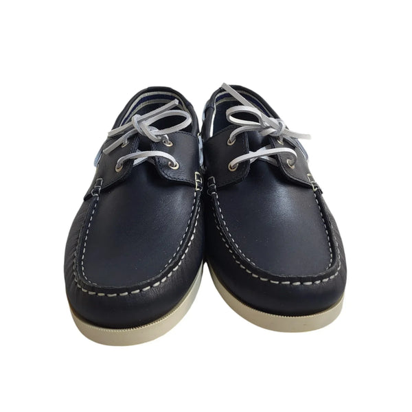 Orland Navy Blue Lace-Up Leather Shoes Uk Men's Size 9.5