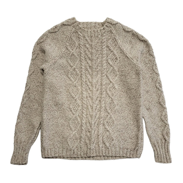 Vintage 90's Beige Knitted Round Neck Jumper Womens UK Size xl