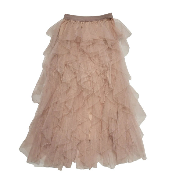 Navy London Pink Midi Mesh Tutu Ruffle Skirt UK Women's S 8 W26 Bnwt L59