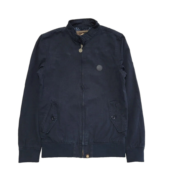 Pretty Green Navy Blue Zipped Bomber Jacket uk Men's XS L662