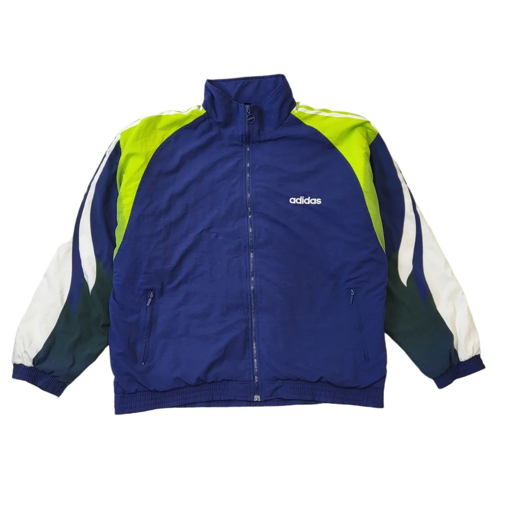 Adidas 90s Vintage Navy Blue Windbreaker Full Zip Jacket Men's Size XL