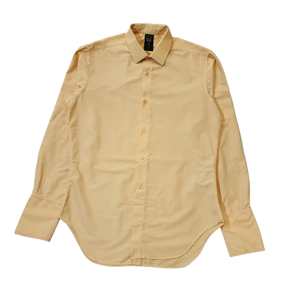 St Michael Vintage 70s Drip Dry Yellow Long Sleeve Shirt Men's Small