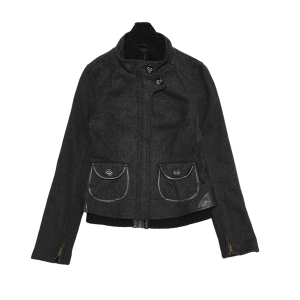 Nutshell Y2k Dark Grey Zipped Jacket Uk Women's Size Small