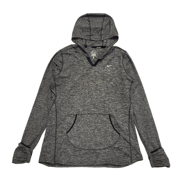 Nike Dri-Fit Grey V Neck Tracksuit Hoodie Uk Women's Size XL K756