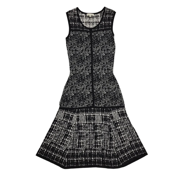 Reiss Black White Bodycon Evening Formal Dress Women's UK Size 6 BB727