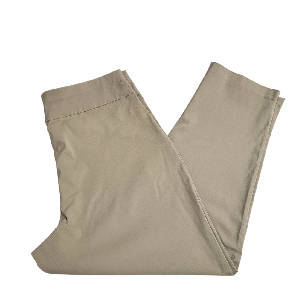 Alfred Dunner Chino Trousers Bnwt Beige Tapered Uk Women's 16 W36 L29 L827