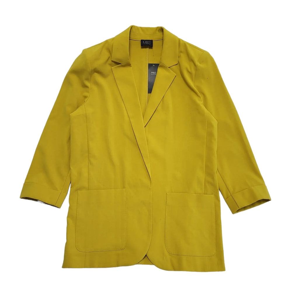 Marks & Spencer Green Open Front Dress Jacket Uk Women's Size 14 Bnwt CC48