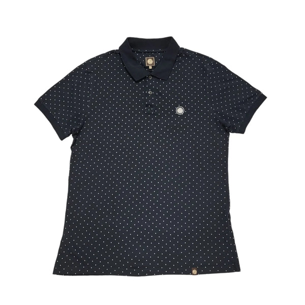Pretty Green Navy Blue Short Sleeve Polo Shirt Uk Men's Size Medium CC396