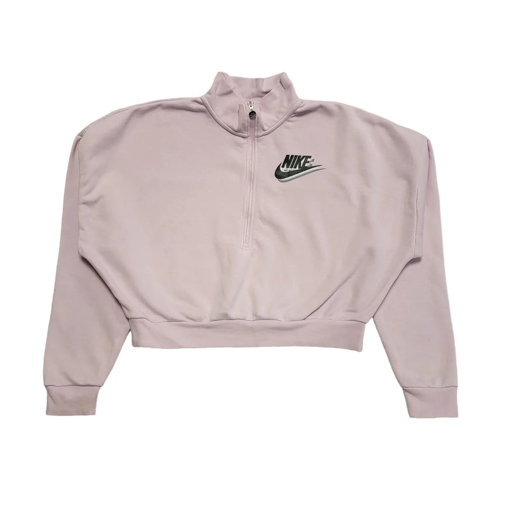 Nike Pink 1/4 Zip Long Sleeve Sports Sweatshirt UK Women's M 10 K471