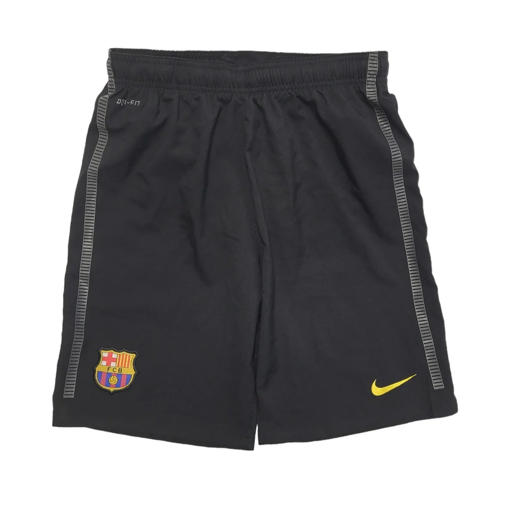 Nike Dri-Fit Black Barcelona FC Shorts Boys Size XL Age 13-15 Years W32 DD967