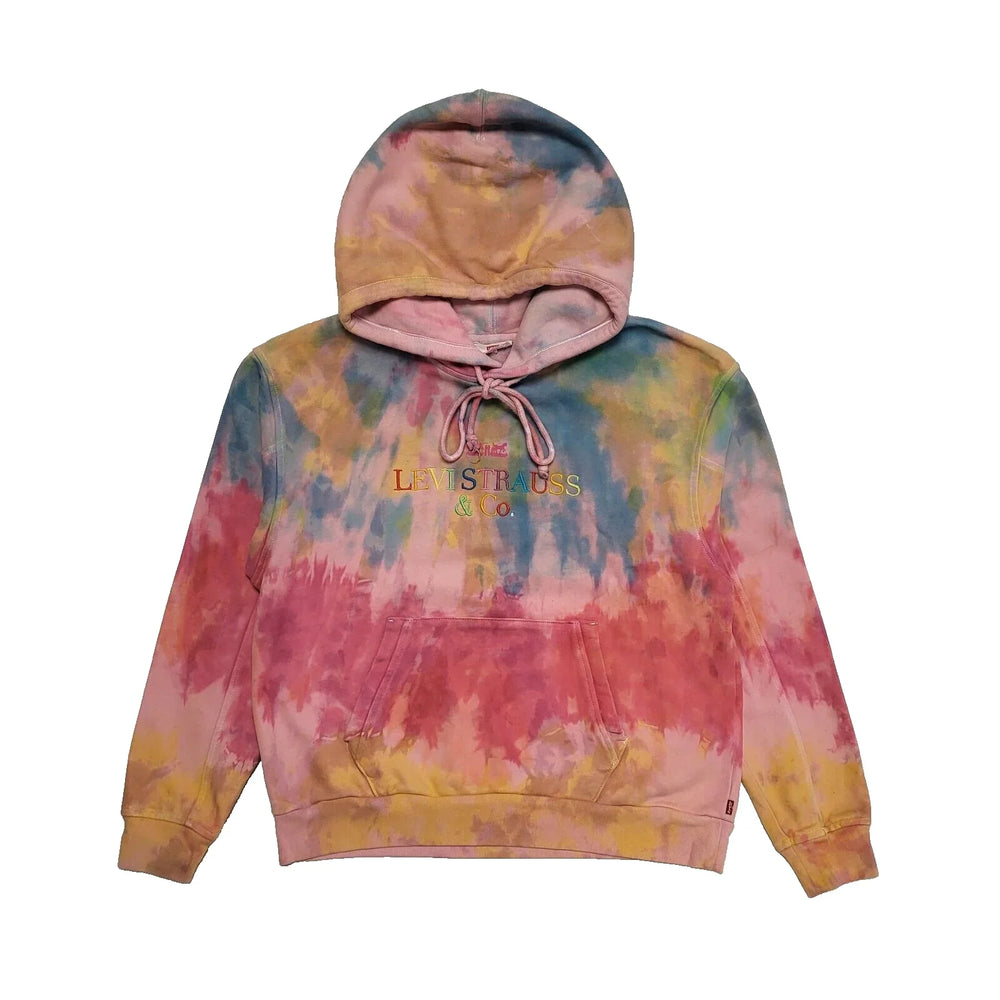 Levi's Vintage 90's Tie-Dye Pullover Drawstring Hoodie Womens UK Size XXS
