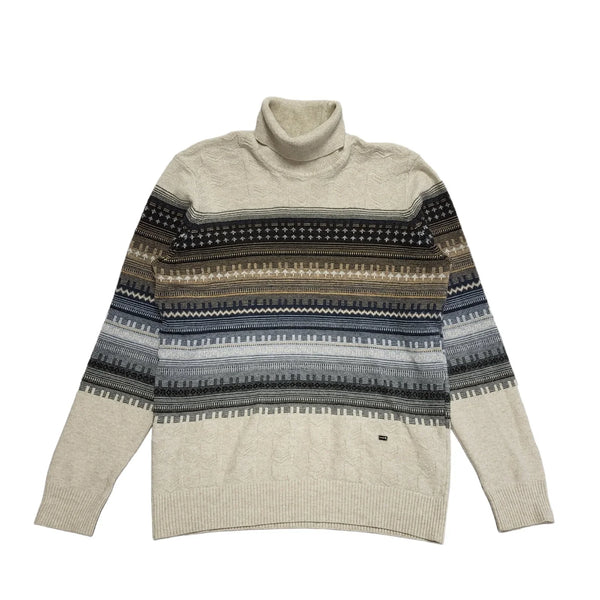 Yamak Y2k Beige Brown Wool Blend Jumper Uk Men's Size Medium