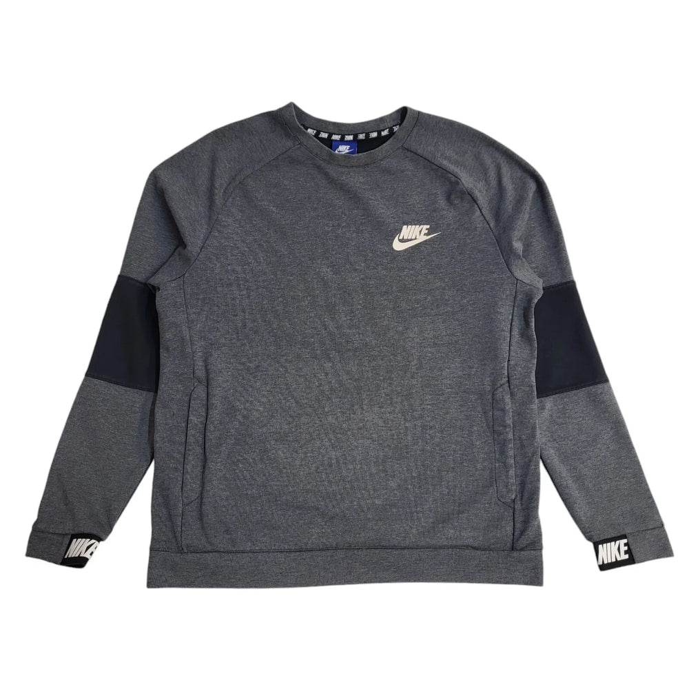 Nike Grey Y2K Crew Neck Sports Sweatshirt UK Men's Size M