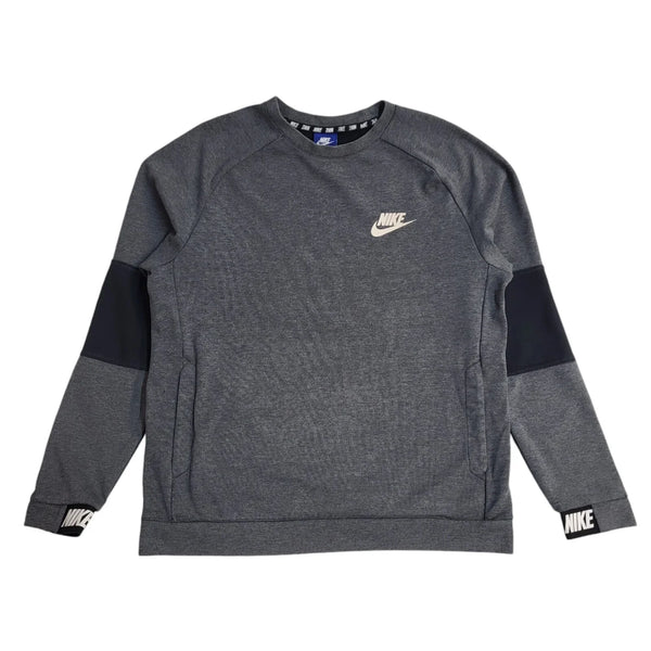 Nike Grey Y2K Crew Neck Sports Sweatshirt UK Men's Size M