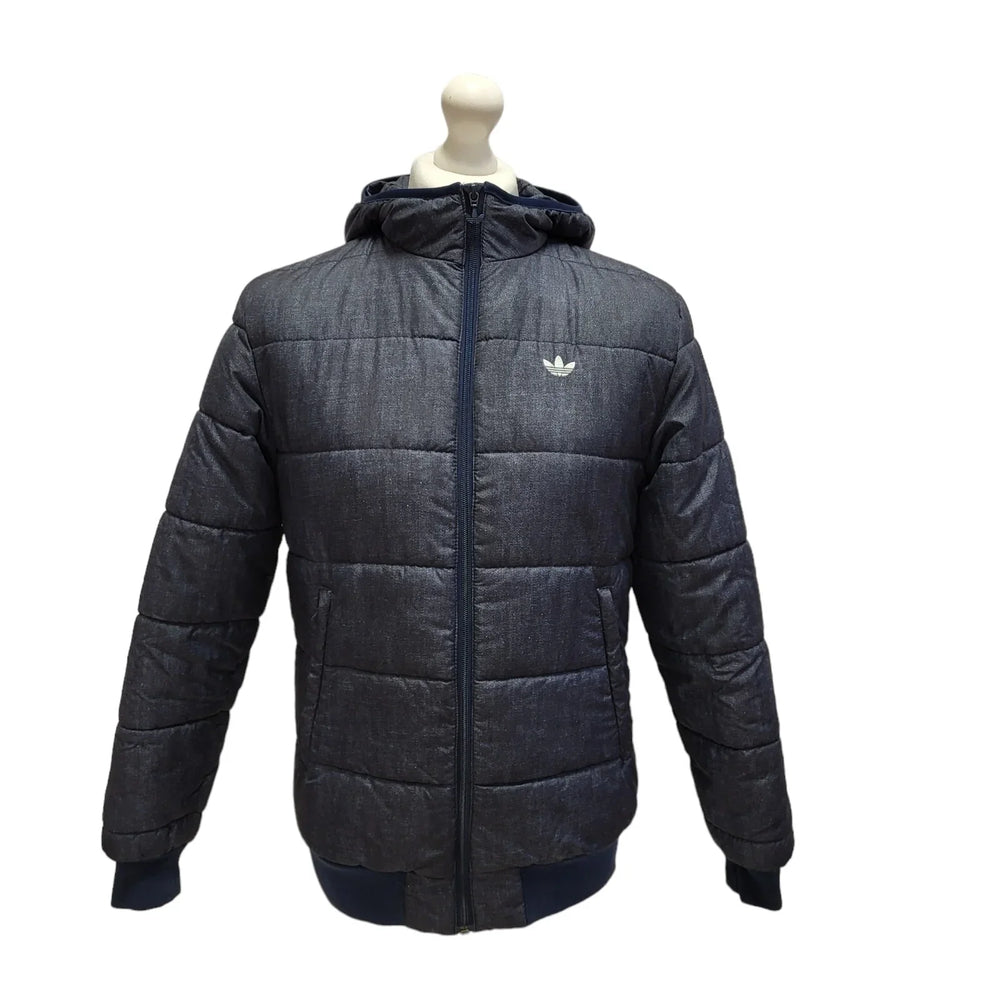 Adidas Navy Blue Zipped Hooded Jacket UK Men's Size Small DD413