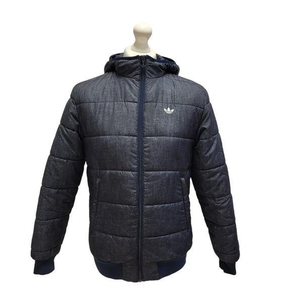 Adidas Navy Blue Zipped Hooded Jacket UK Men's Size Small DD413