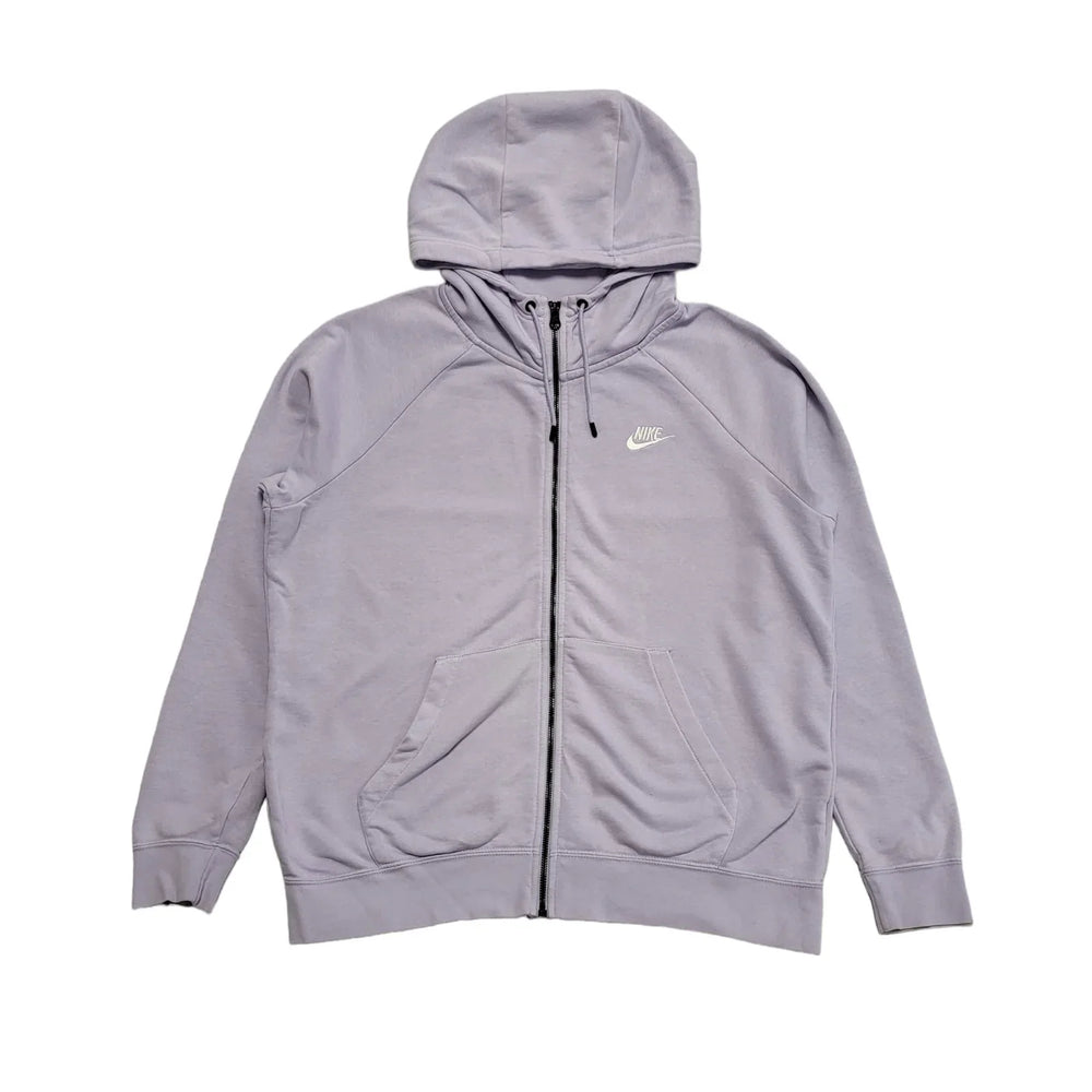 Nike Purple Zip Up Drawstring Sweatshirt Hoodie UK Women's L 12 K460